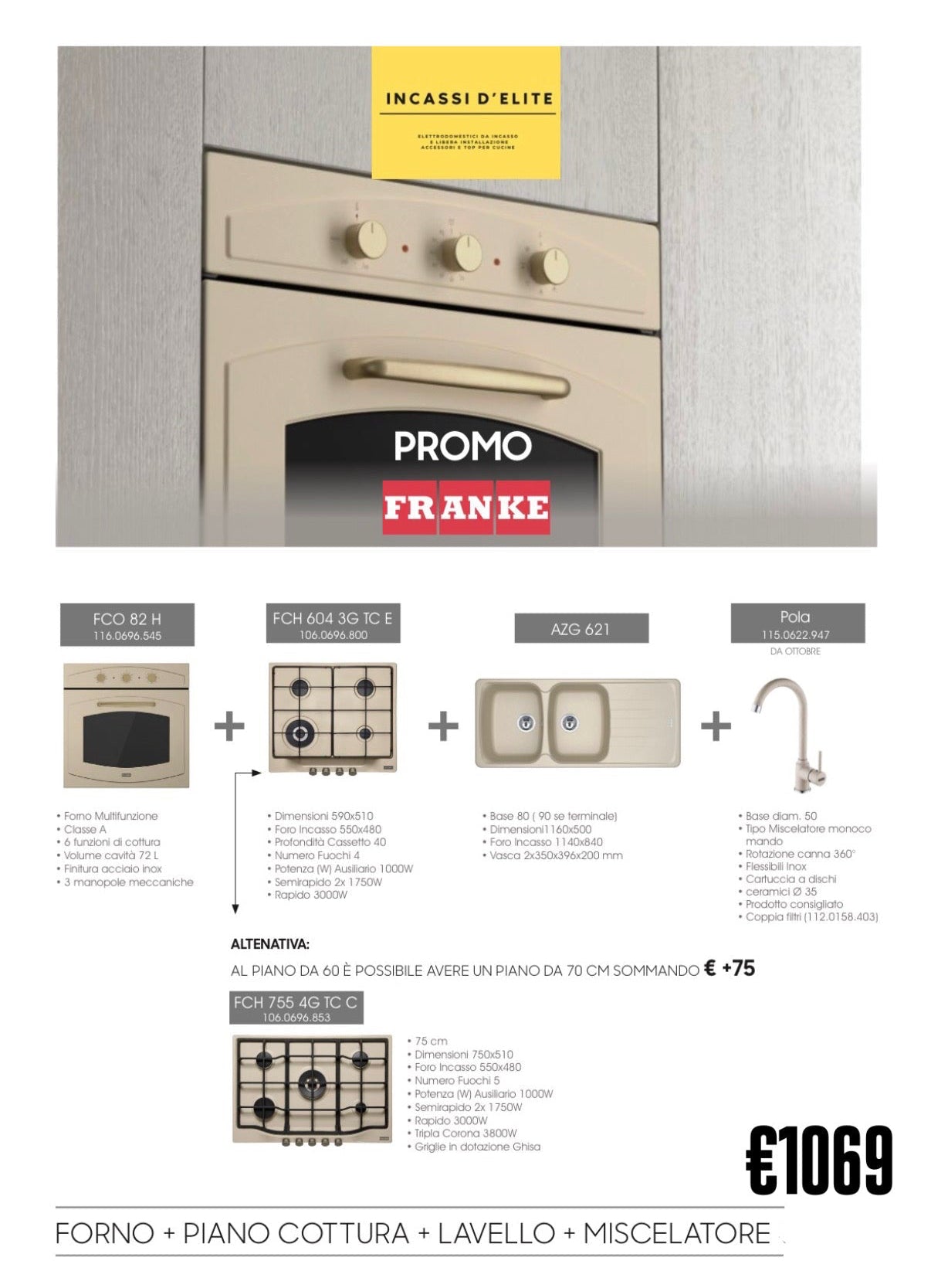 KIT PROMOZIONE FRANKE - AVENA