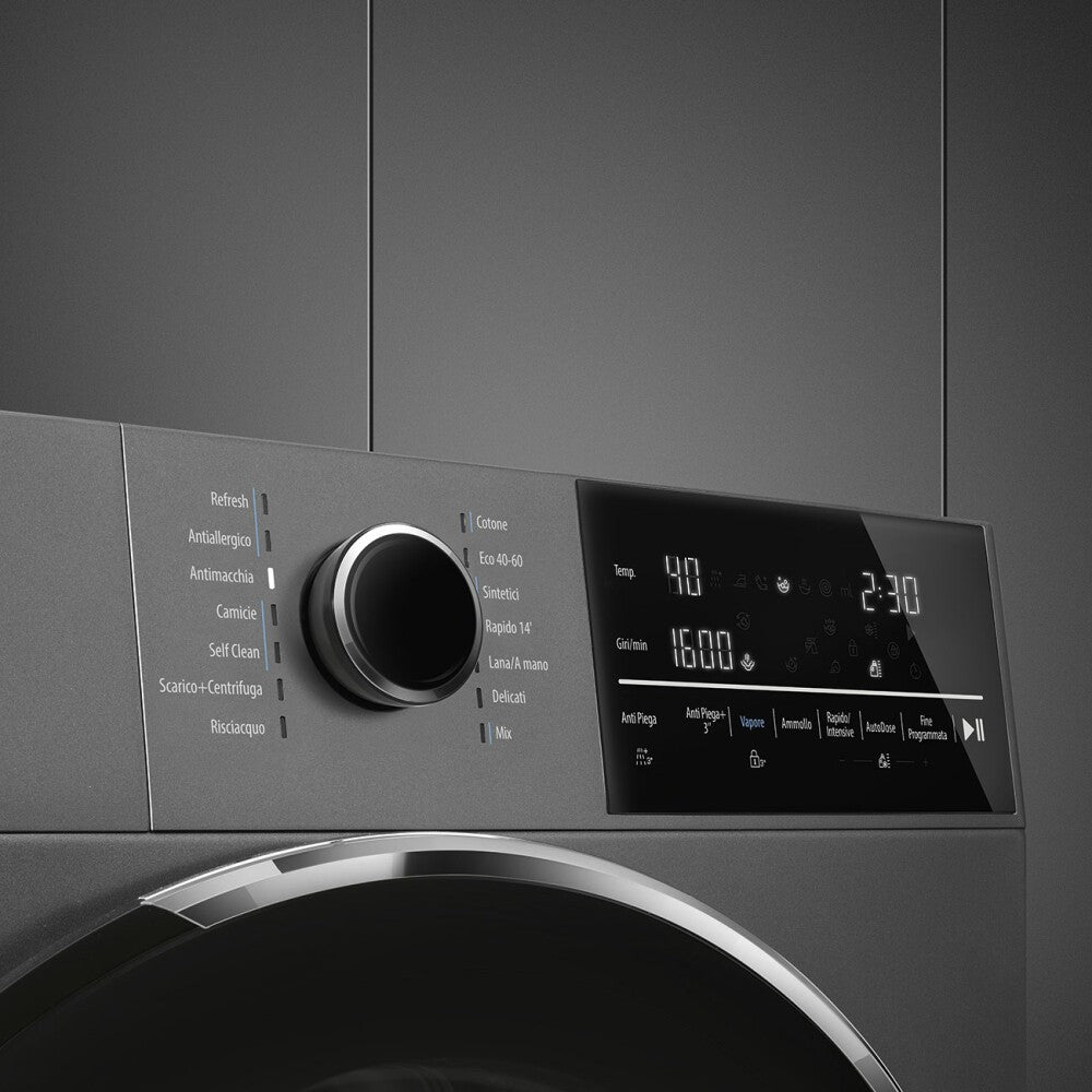 Lavatrice - SMEG Design WNG06SLAA10 - 10 kg - grigio