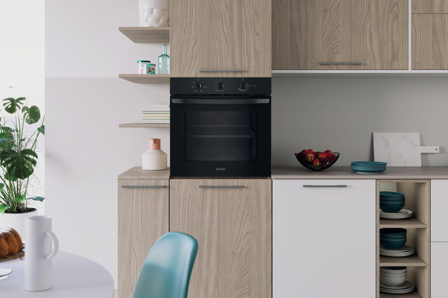 Forno da incasso - INDESIT IO235HB - 66LT MULTI6 A NERO 3MANOPOLE IDROLITICO
