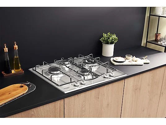 Piano cottura- HOTPOINT ACCIAIO PCN 642 T/IX/HAR- 4 zone cottura- 60 cm x 51 cm