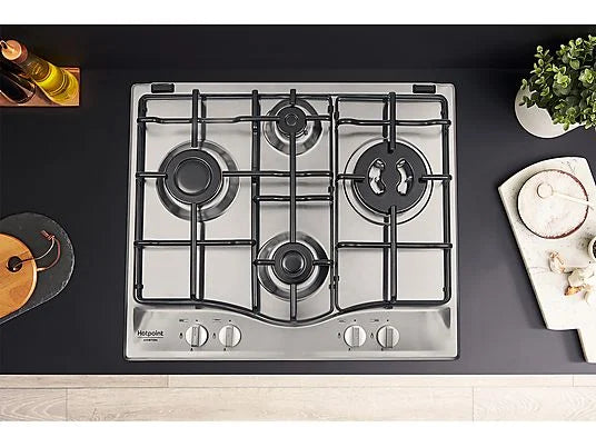 Piano cottura- HOTPOINT ACCIAIO PCN 642 T/IX/HAR- 4 zone cottura- 60 cm x 51 cm