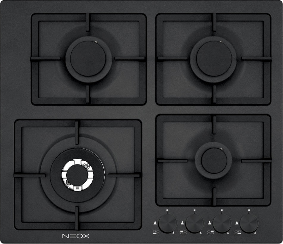 Piano cottura- NEOX FQ604VTGL - Quadra Line 60 – Nero