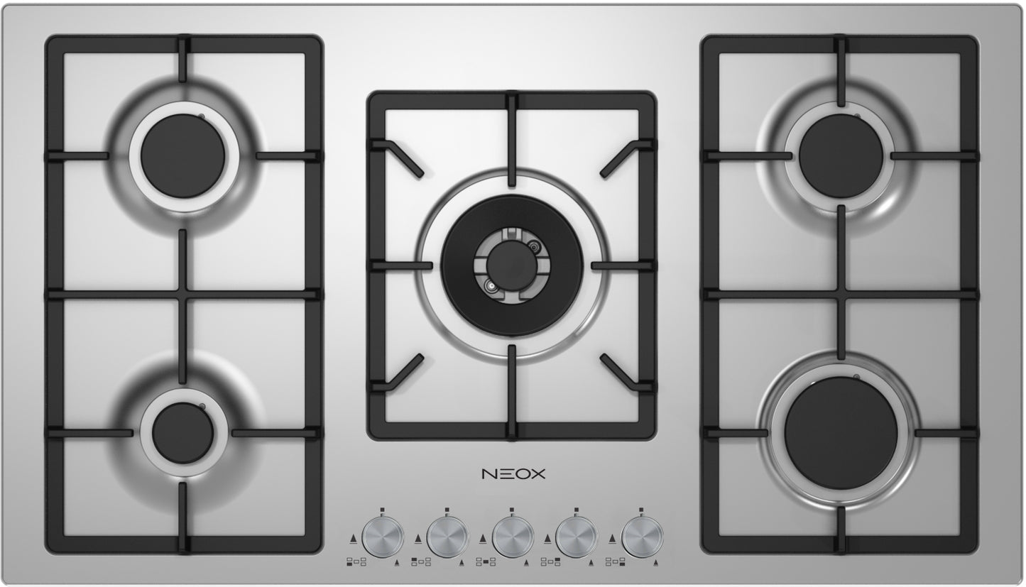 Piano cottura- NEOX FQ905VTGC - Quadra Line 90 Tripla Corona centrale
