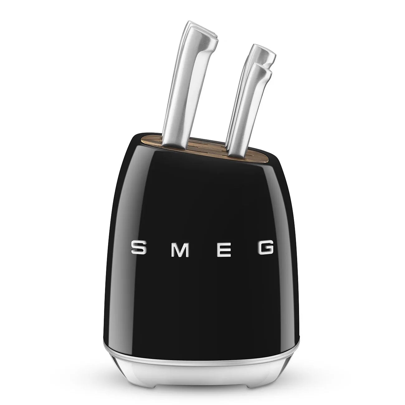 SMEG Ceppo con coltelli- KBSF02BL - 50's Style - Nero