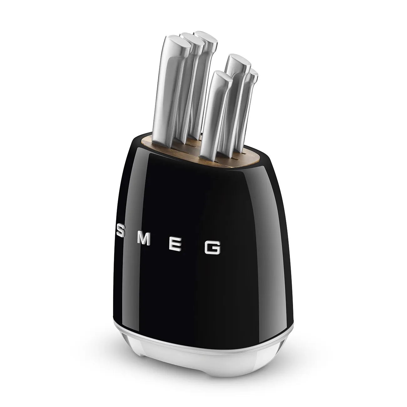 SMEG Ceppo con coltelli- KBSF02BL - 50's Style - Nero