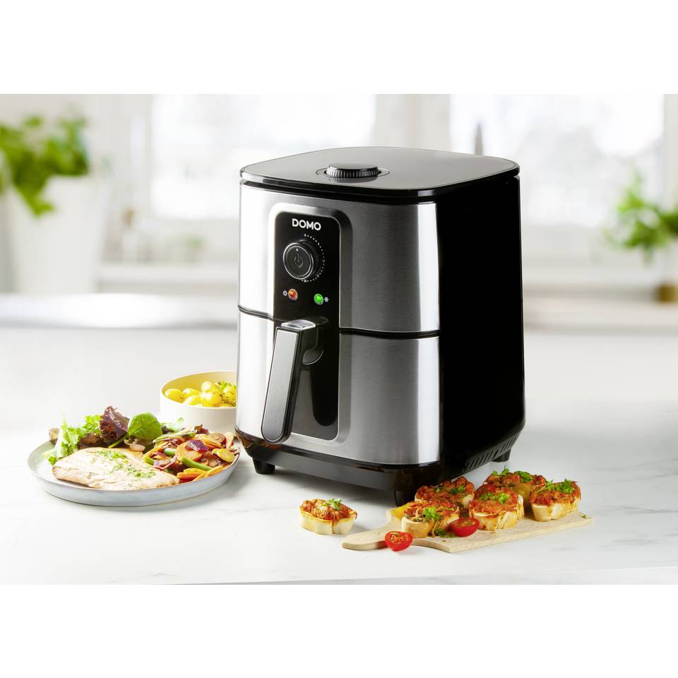 DOMO DO536FR Friggitrice ad aria calda Custodia Cool-Touch, Protezione da surriscaldamento, Funzione timer, Spia lumino
