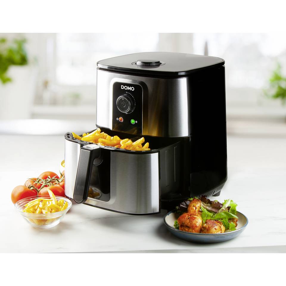 DOMO DO536FR Friggitrice ad aria calda Custodia Cool-Touch, Protezione da surriscaldamento, Funzione timer, Spia lumino