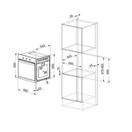 FRANKE CF 65 M OA/F - 116.0564.027 - FORNO ELETTRICO DA INCASSO 66LT - AVENA