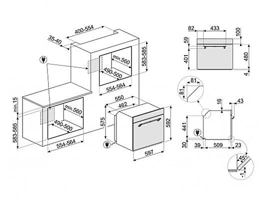 SMEG SF700PO FORNO INCASSO, classe A+