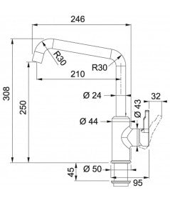 Miscelatore - FRANKE URBAN BK 115.0595.081