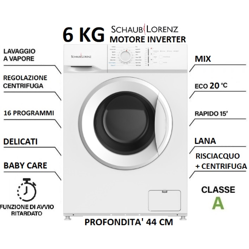 Lavatrice Libera Installazione - SCHAUB-LORENZ SS610I 6KG 1000 GIRI