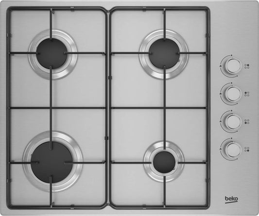 Piano cottura -  BEKO HIGG641C3S  - 4 Fuochi a Gas 60 cm colore Inox