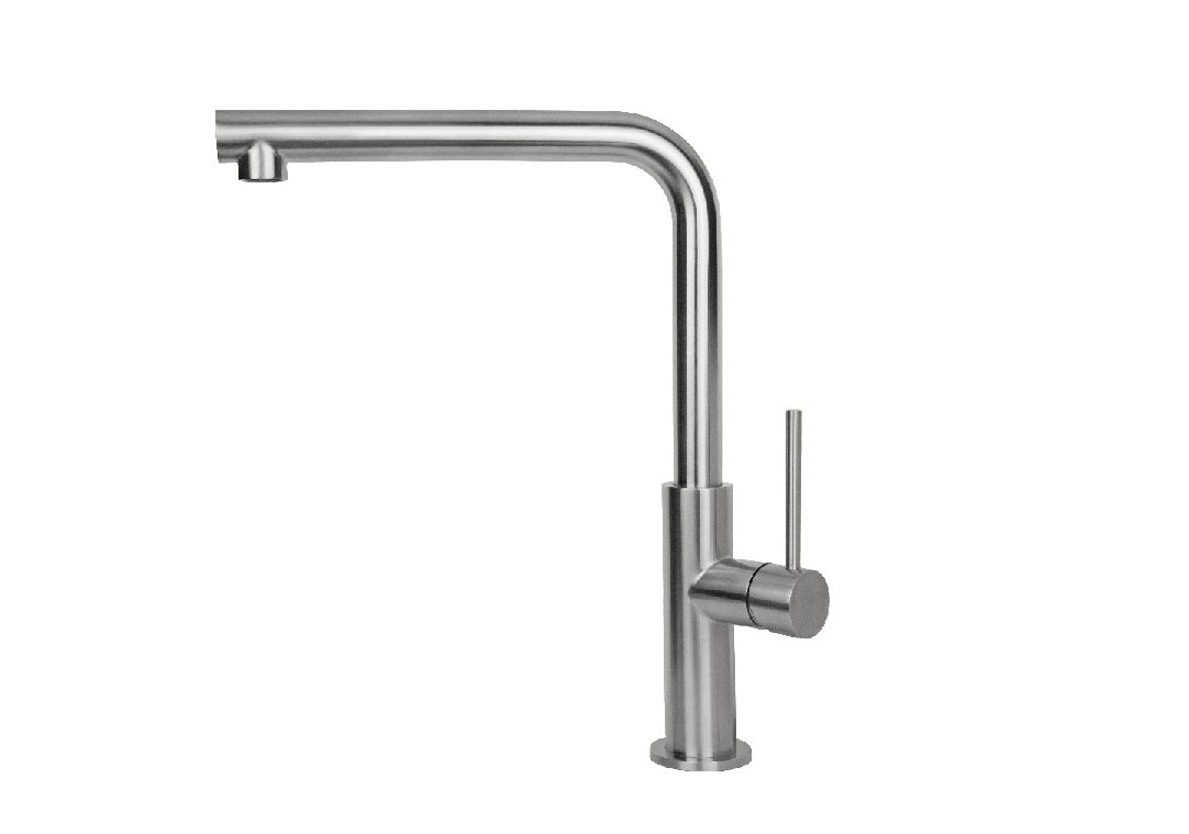 VEMA ROY KITCHEN V31022- Miscelatore INOX monocomando per lavello con canna “L” girevole.