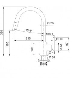 Miscelatore - FRANKE  LINA DOCCIA WH 115.0626.081